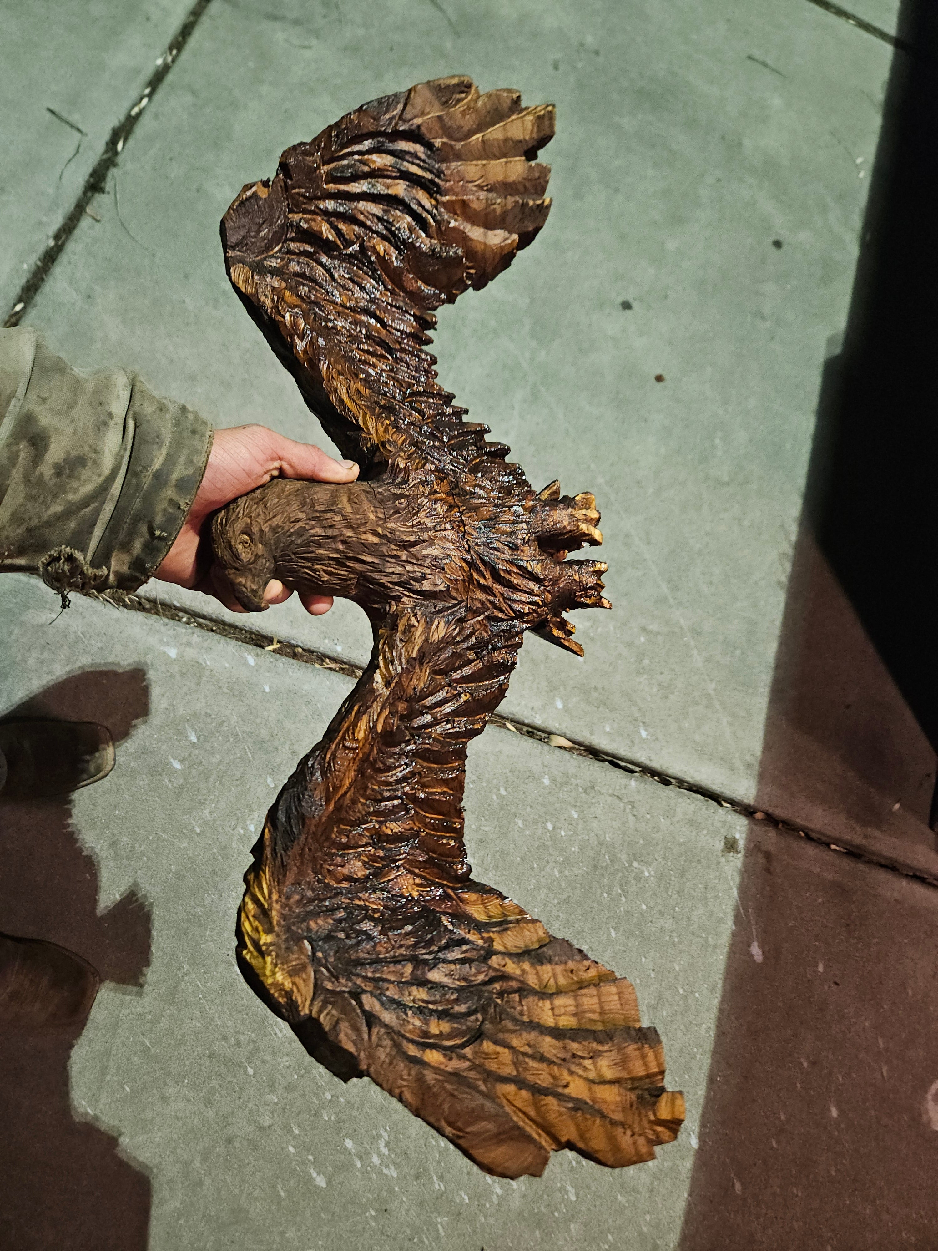 Scale Eagle Carving