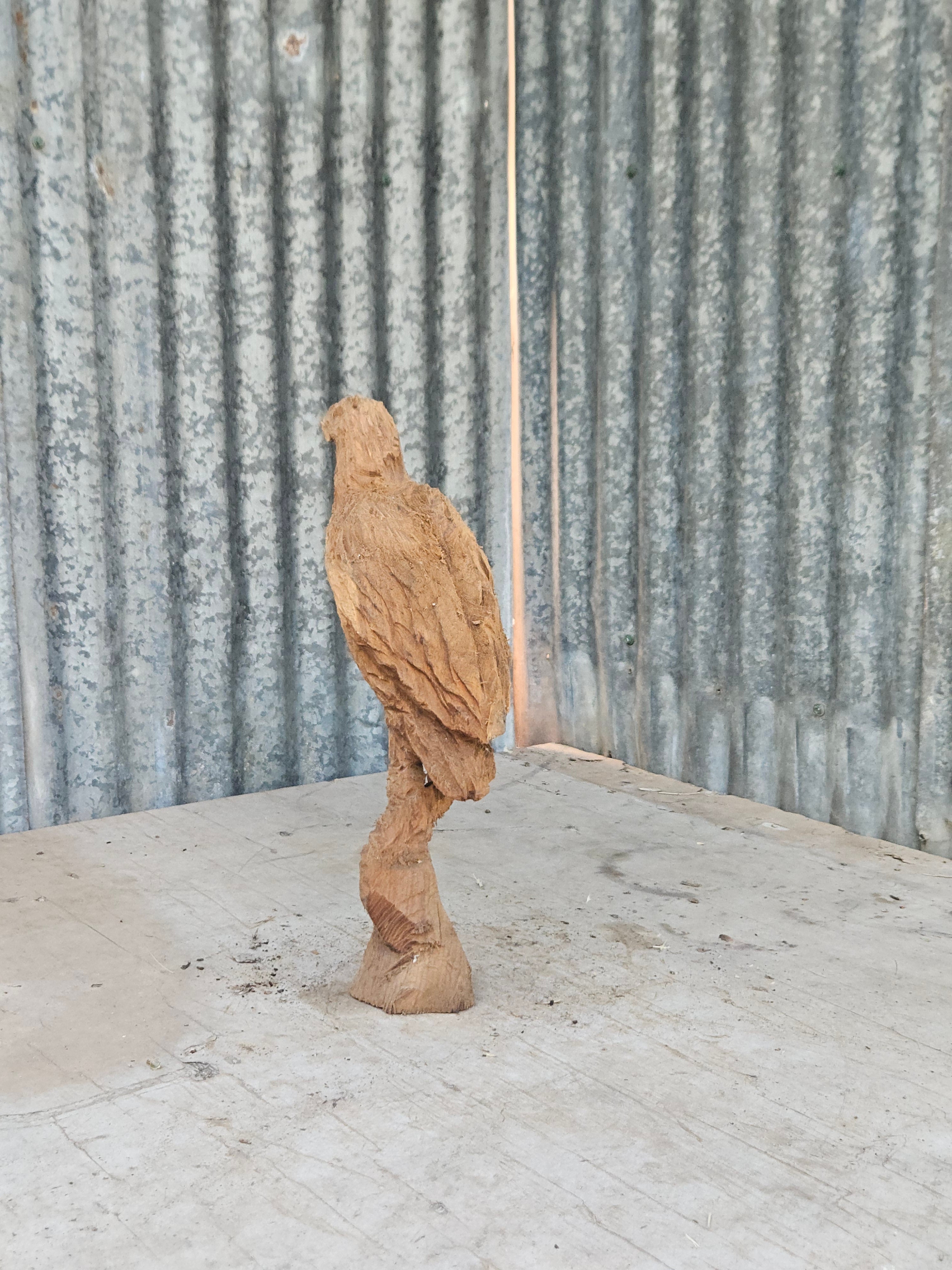 Olive Wood Bird Carving