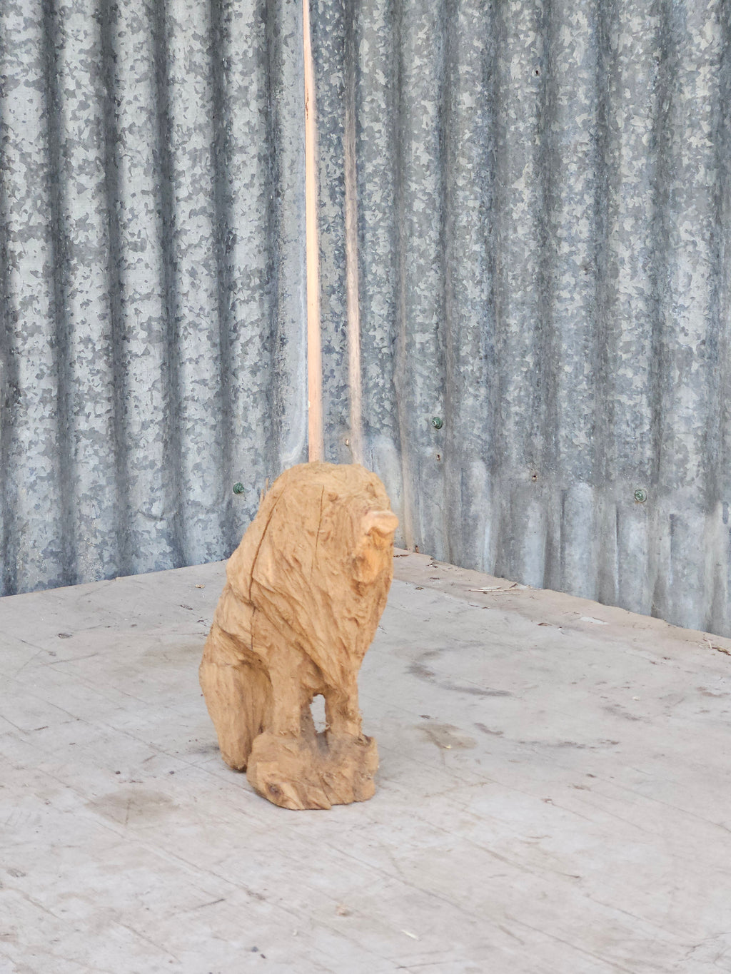 Small Lion  Chainsaw Carving