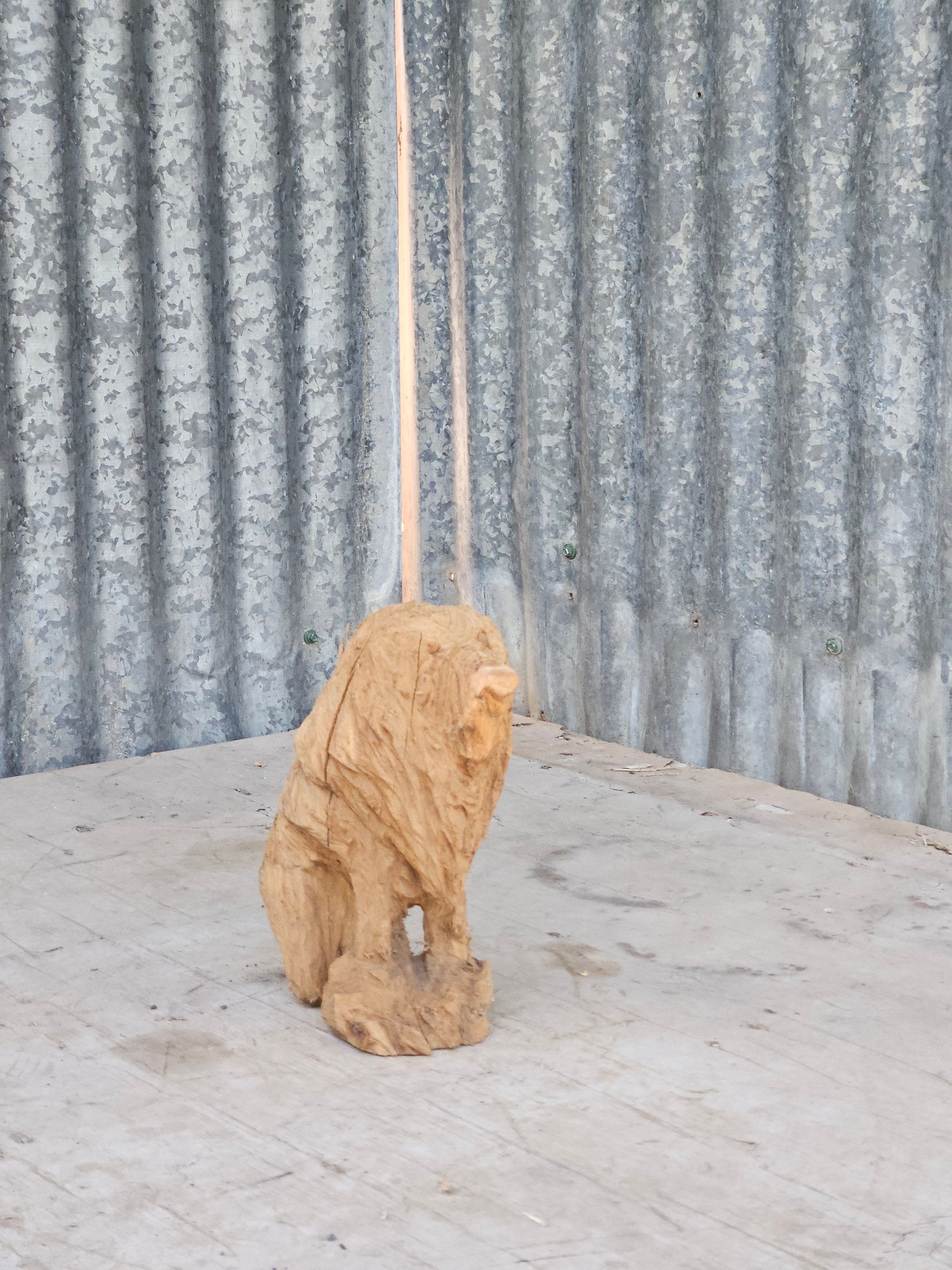 Small Lion  Chainsaw Carving