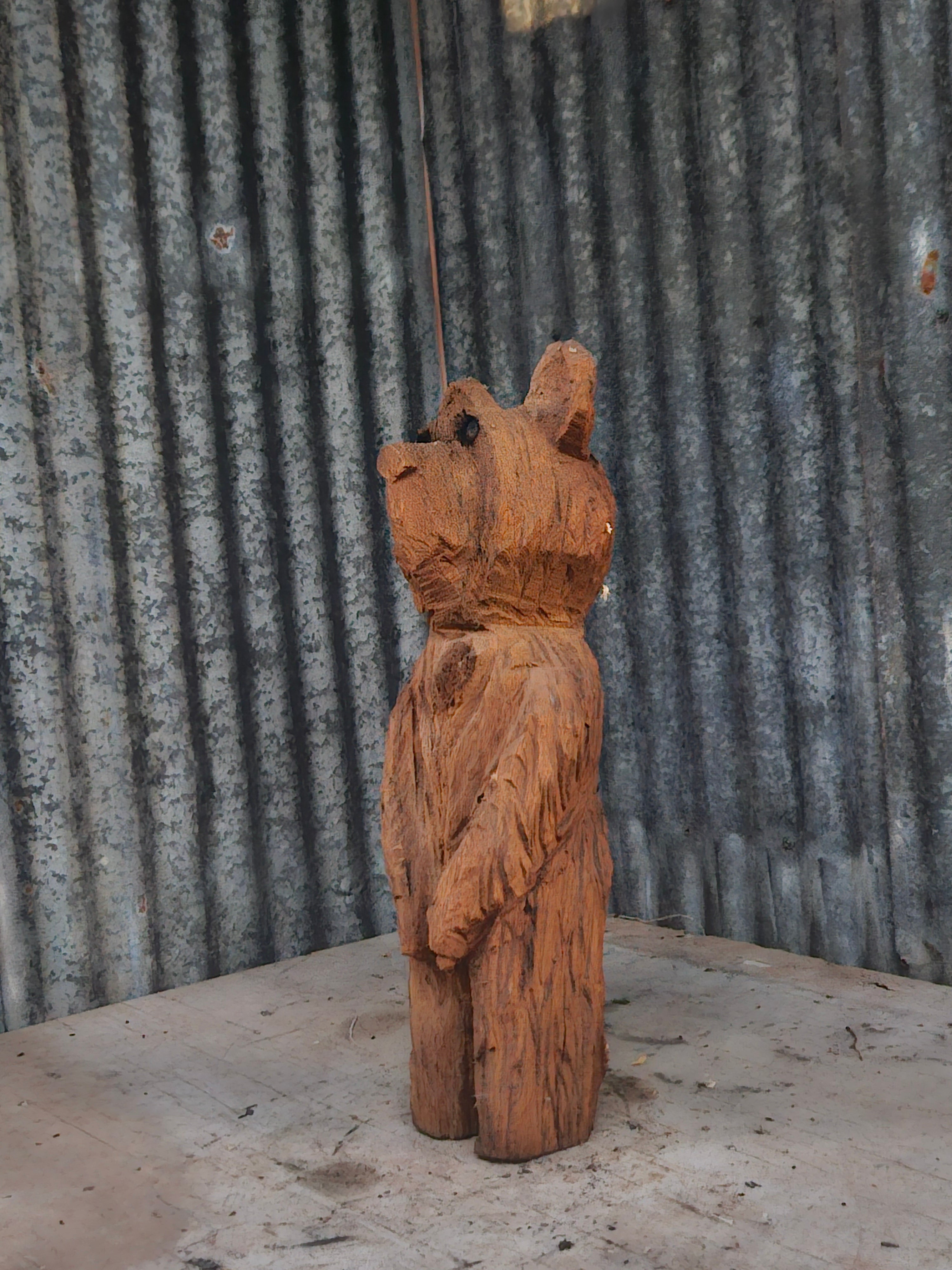 Front Porch Bear Chainsaw Carving