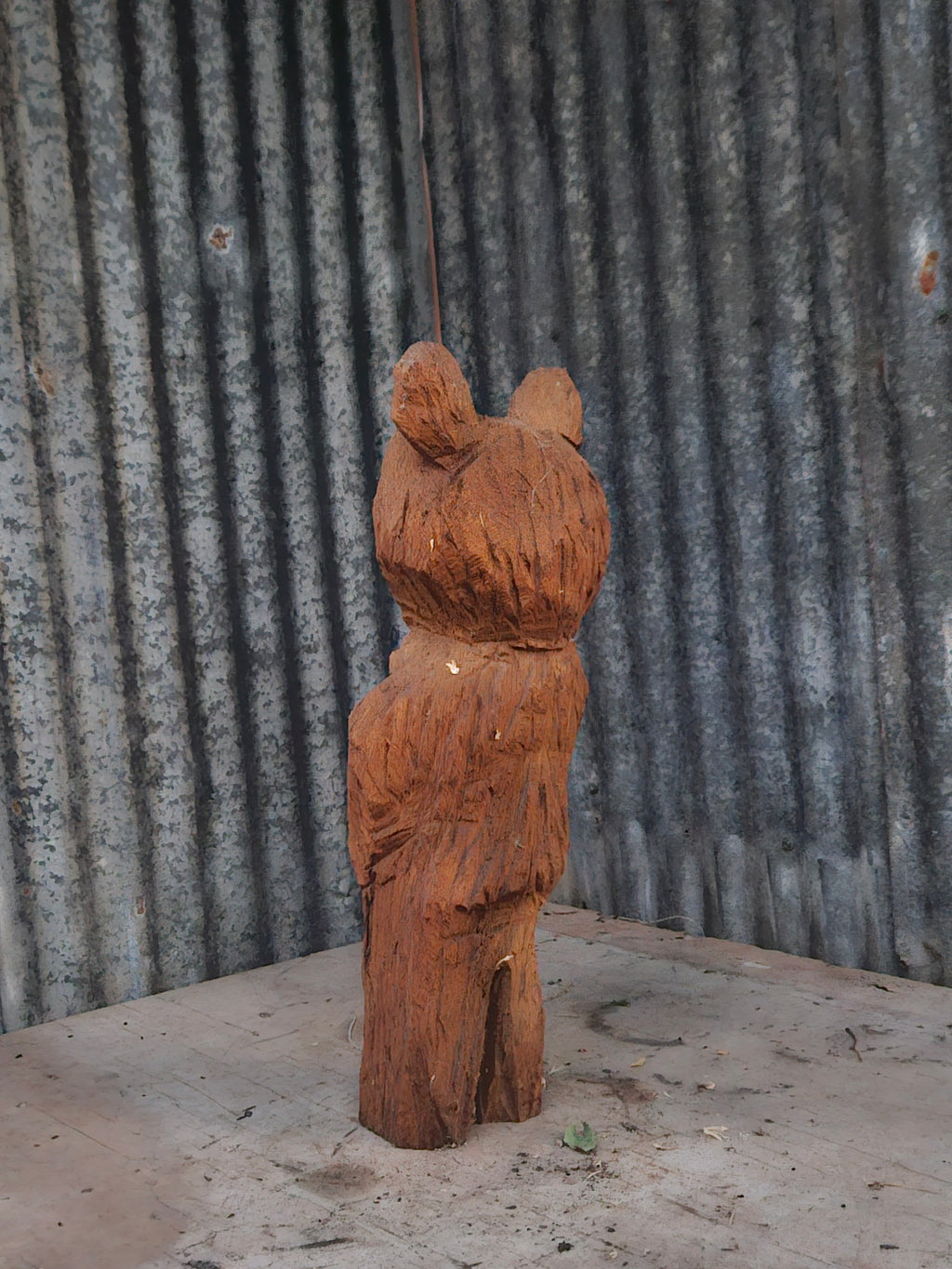 Front Porch Bear Chainsaw Carving