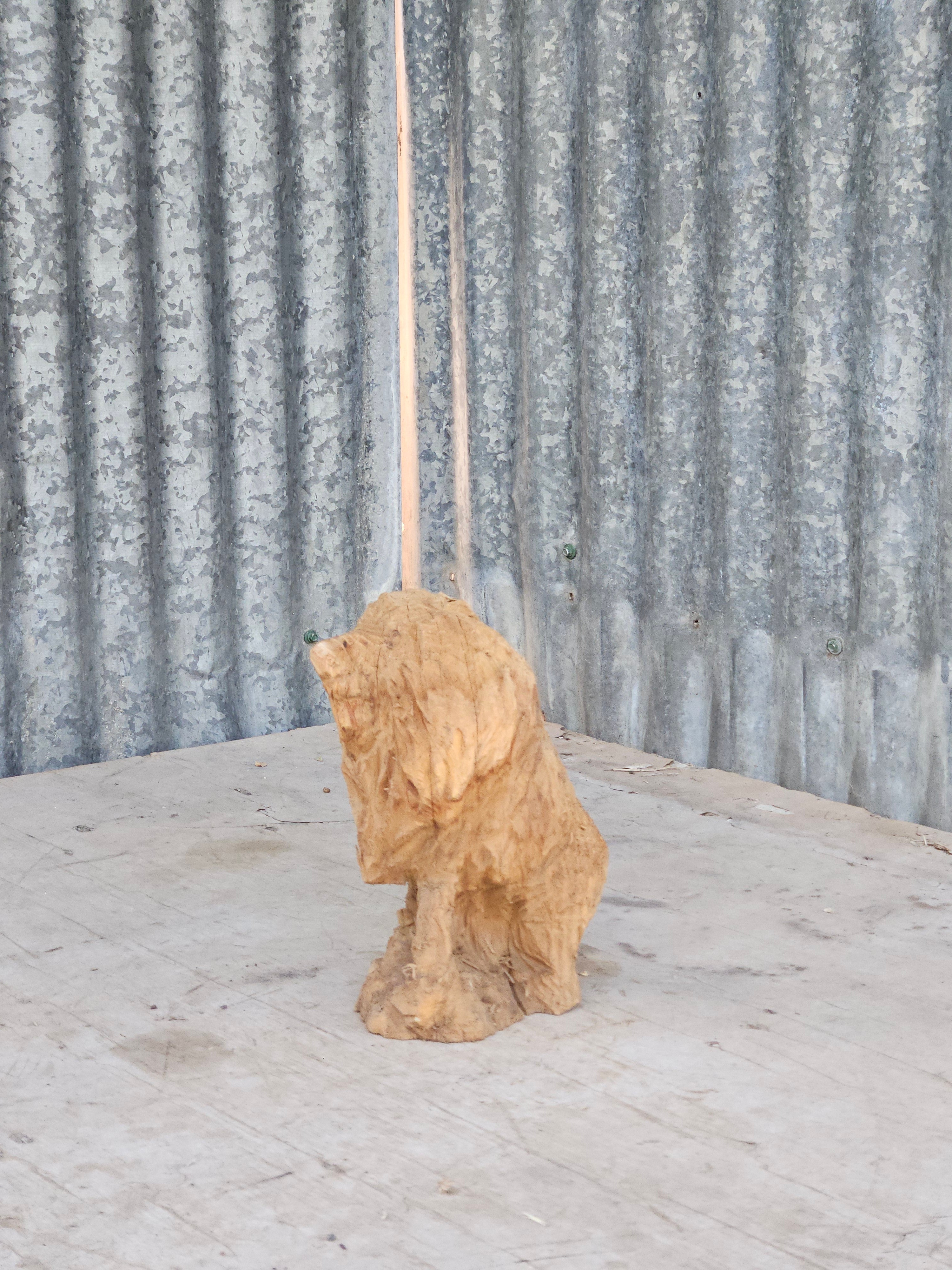 Small Lion  Chainsaw Carving