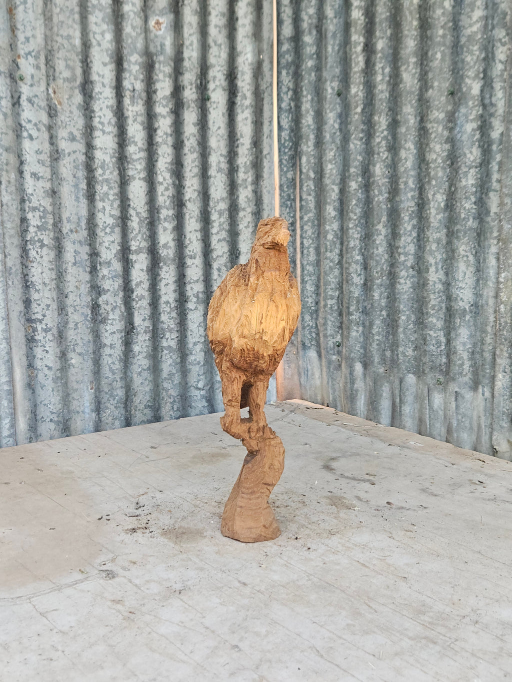 Olive Wood Bird Carving