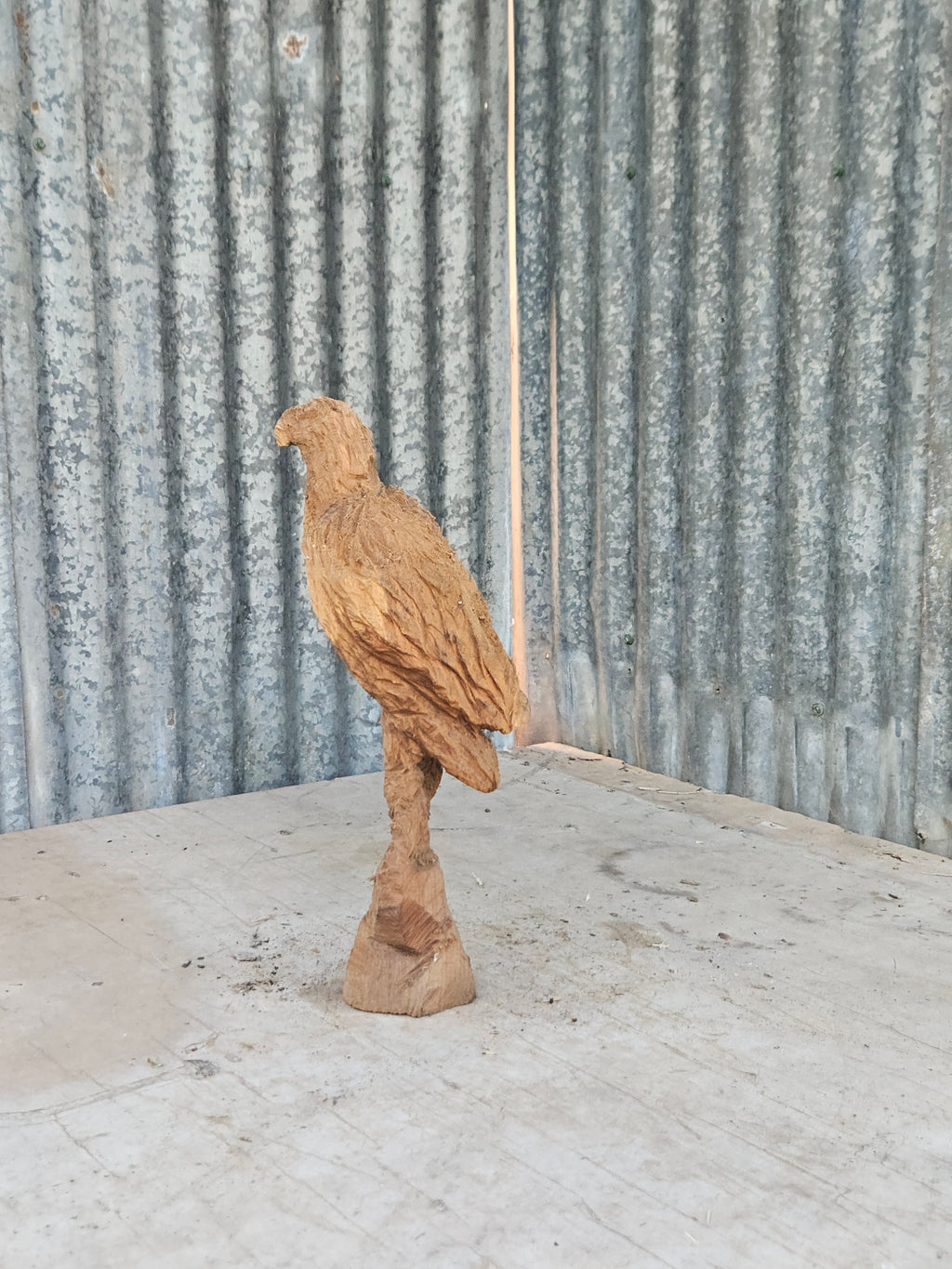 Olive Wood Bird Carving