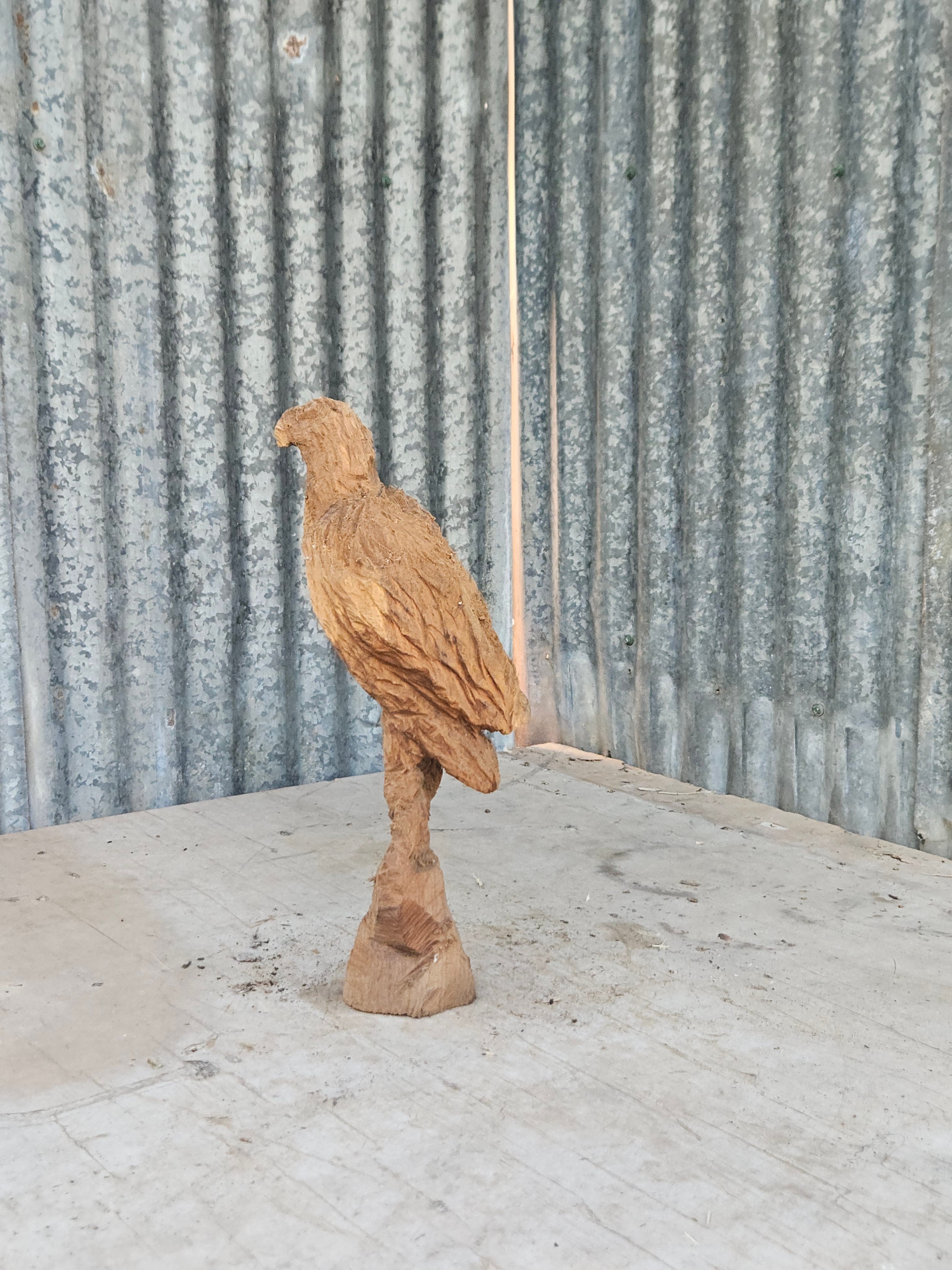 Olive Wood Bird Carving