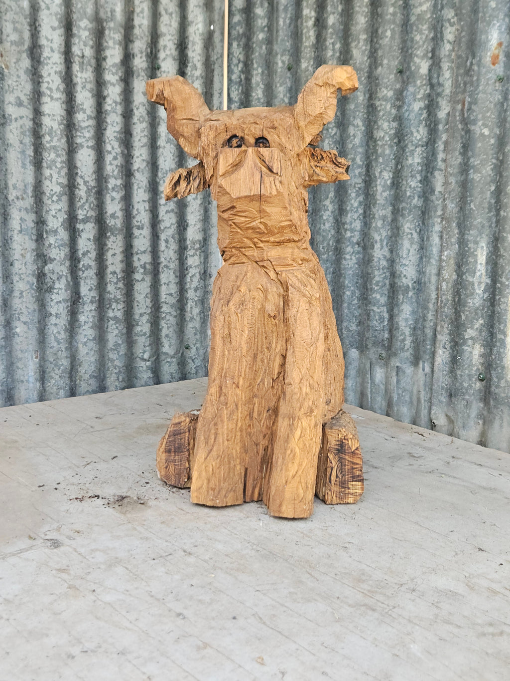 Highland Cow Carving