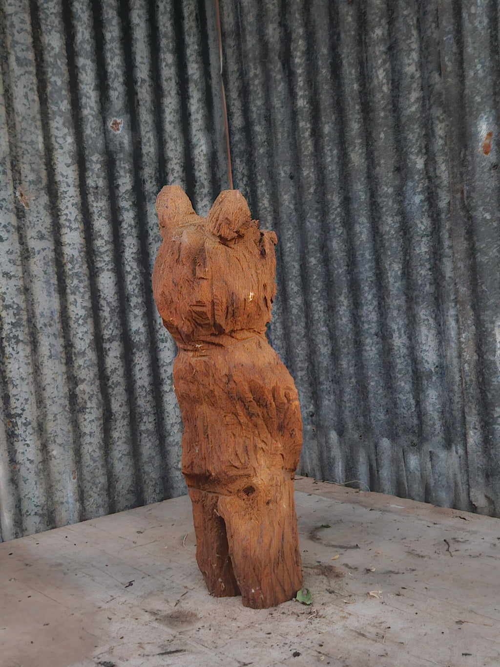 Front Porch Bear Chainsaw Carving