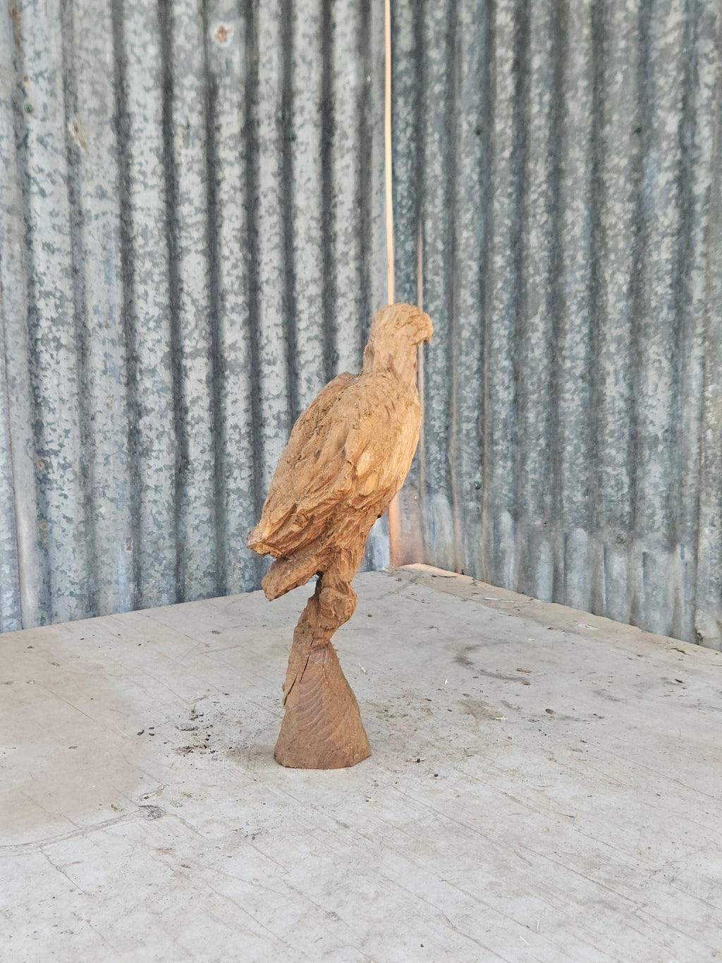 Olive Wood Bird Carving