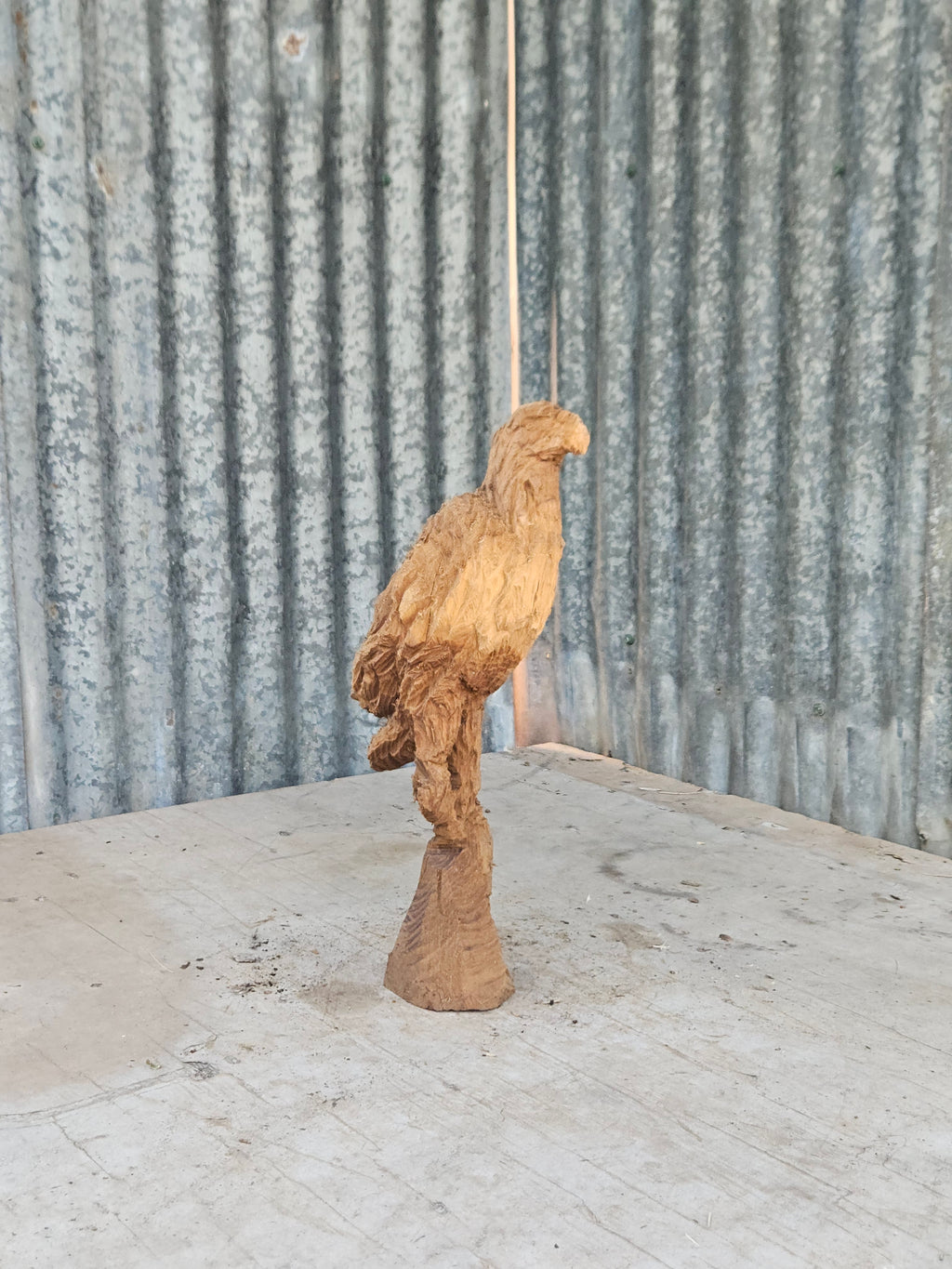 Olive Wood Bird Carving