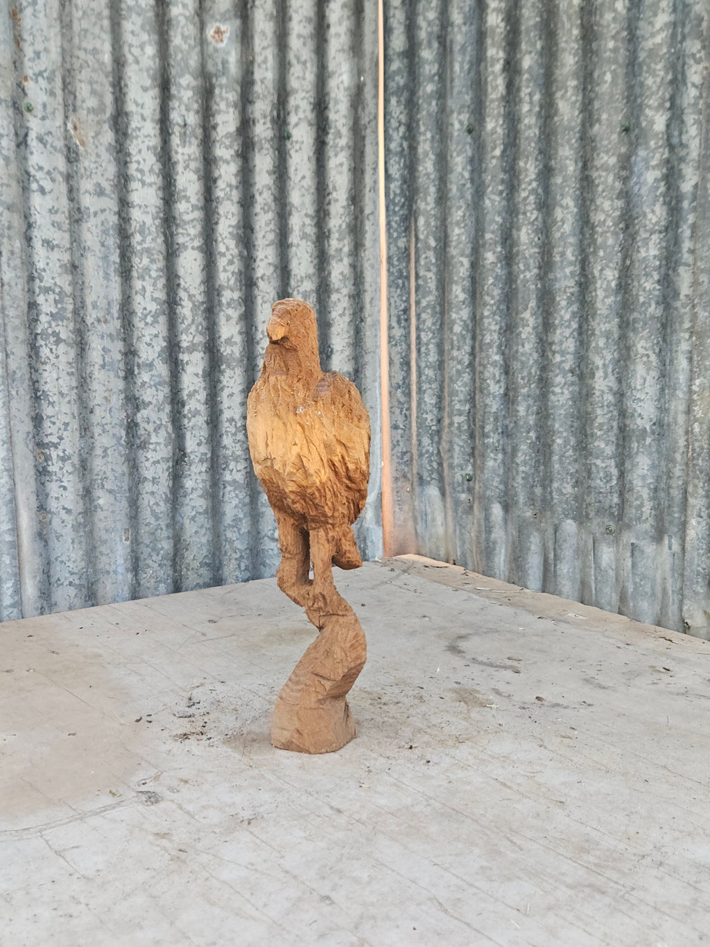 Olive Wood Bird Carving
