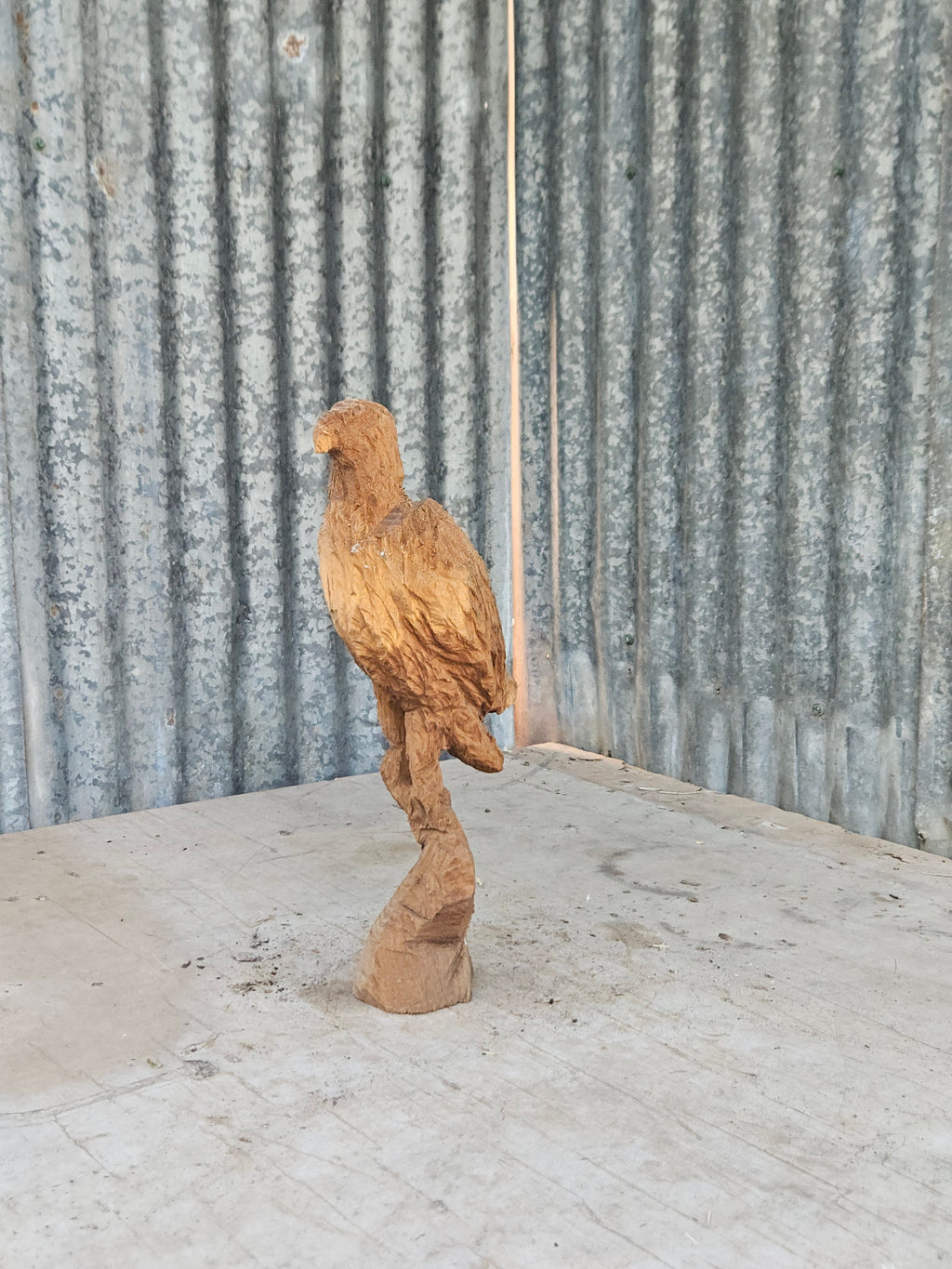 Olive Wood Bird Carving