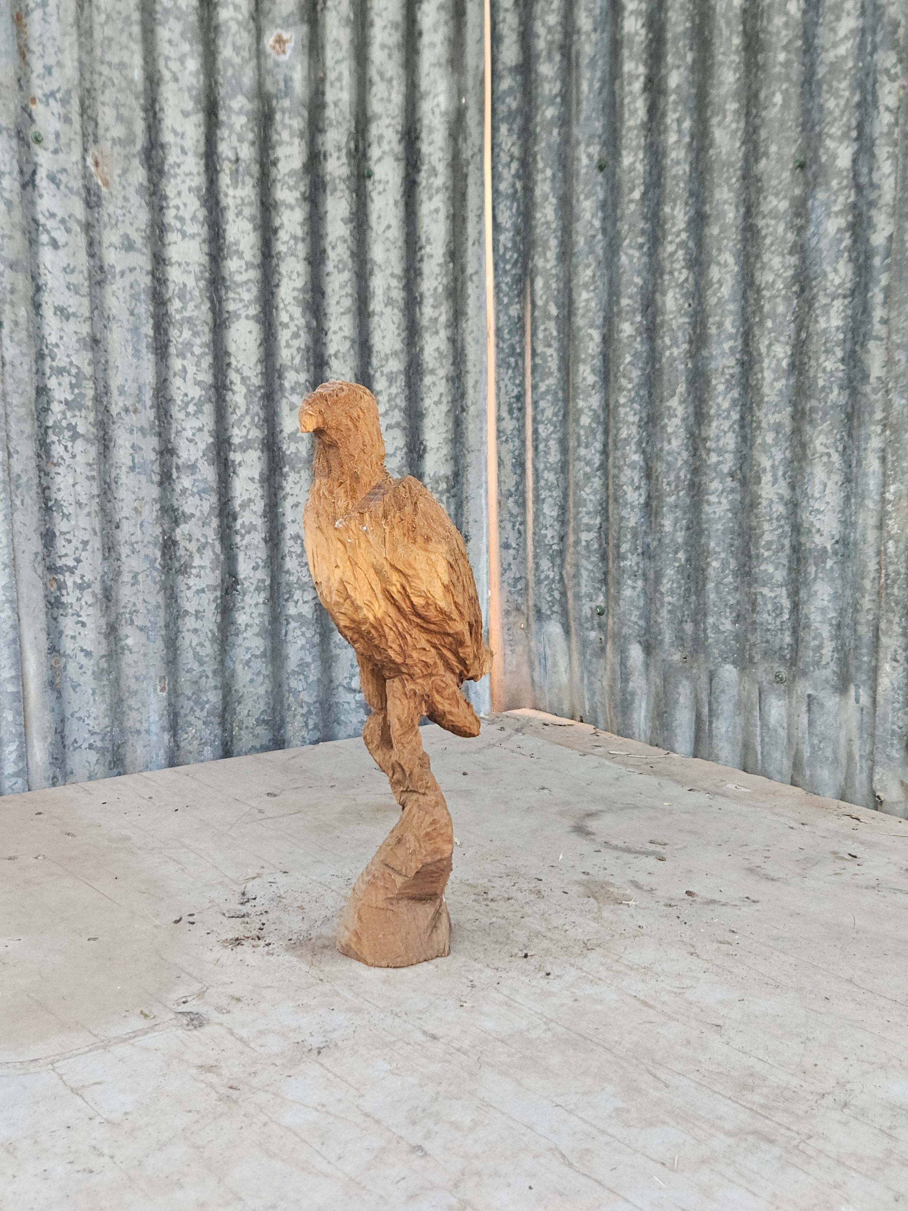 Olive Wood Bird Carving